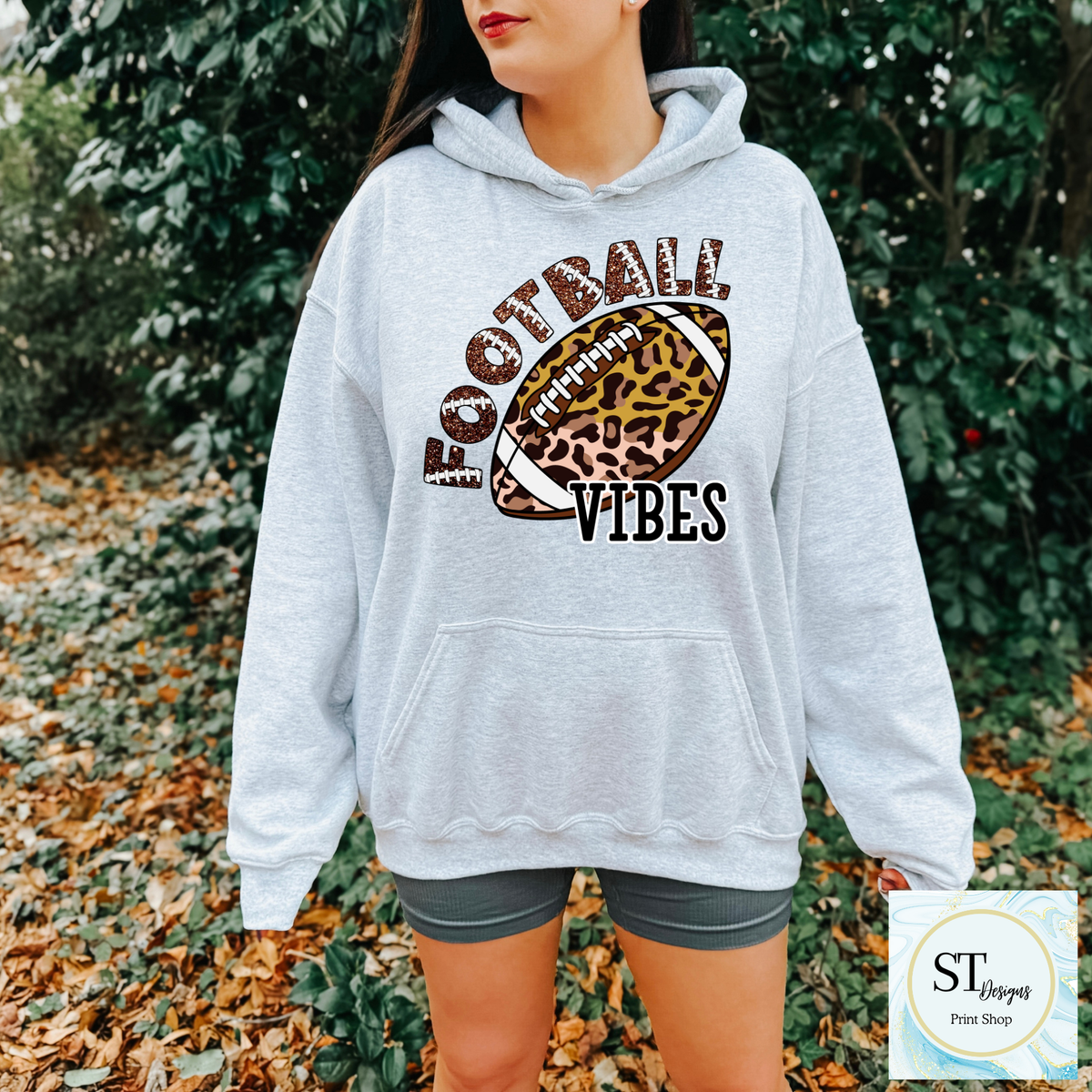 Cheetah Glitter Football Vibes