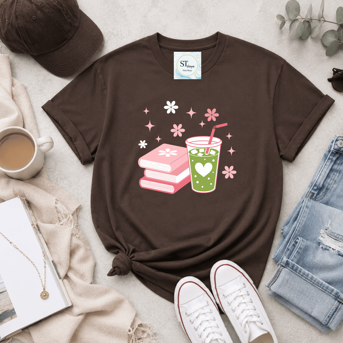 Matcha Latte & Books
