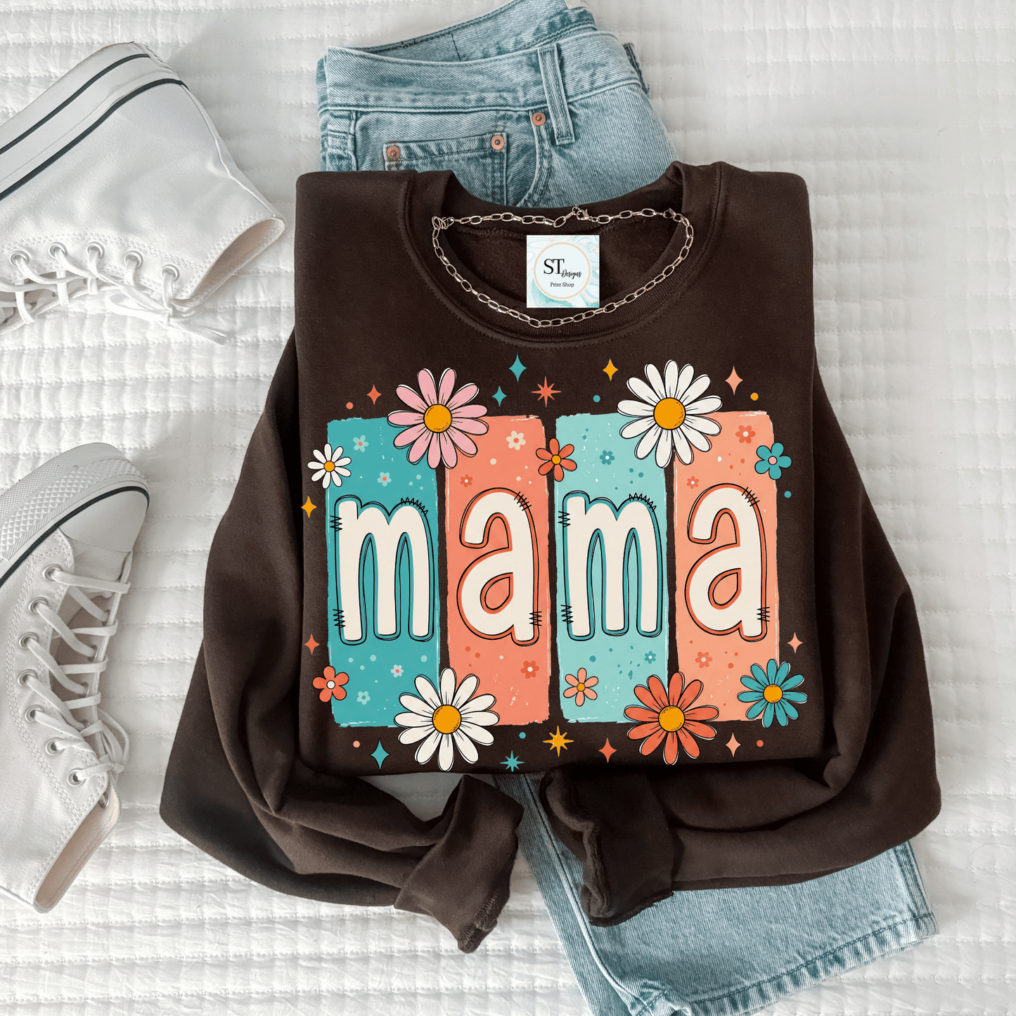 Retro Floral Mama Design