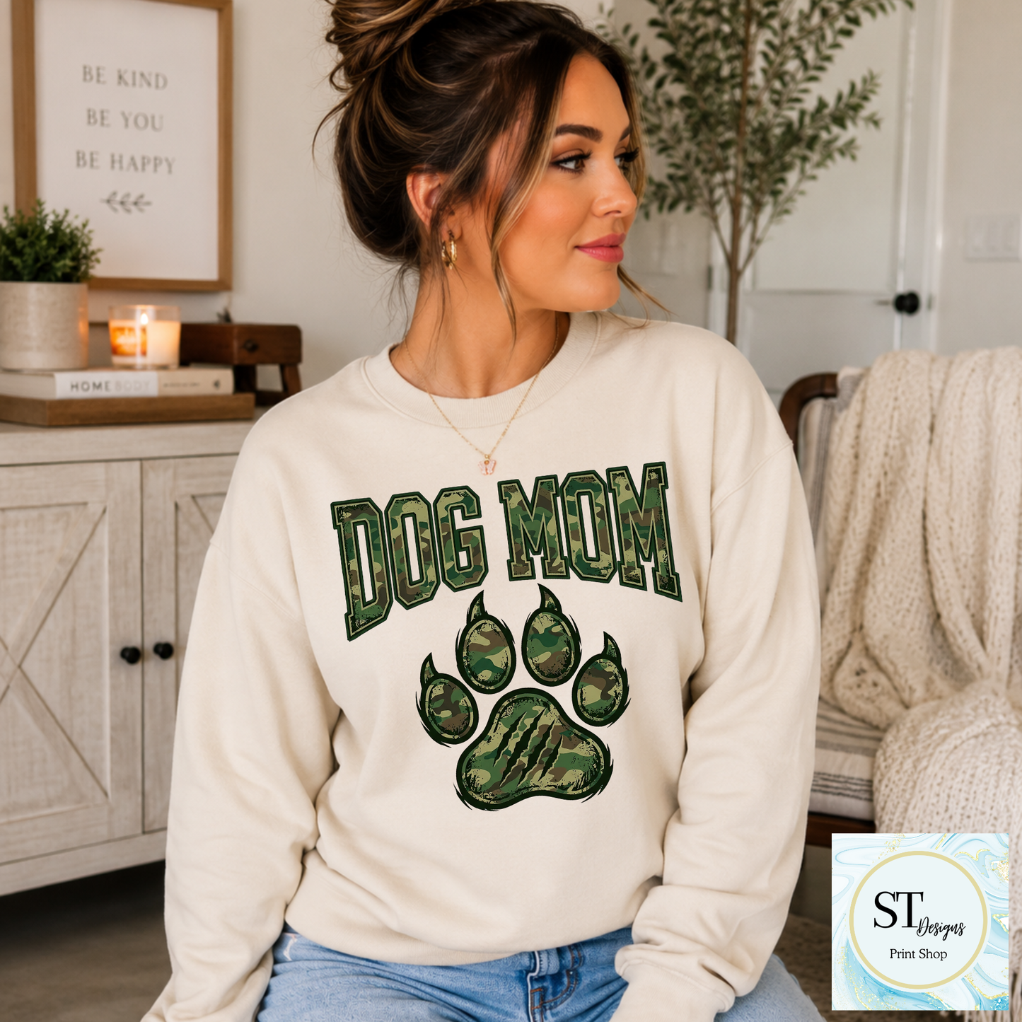 Dog Mama Camo Paw