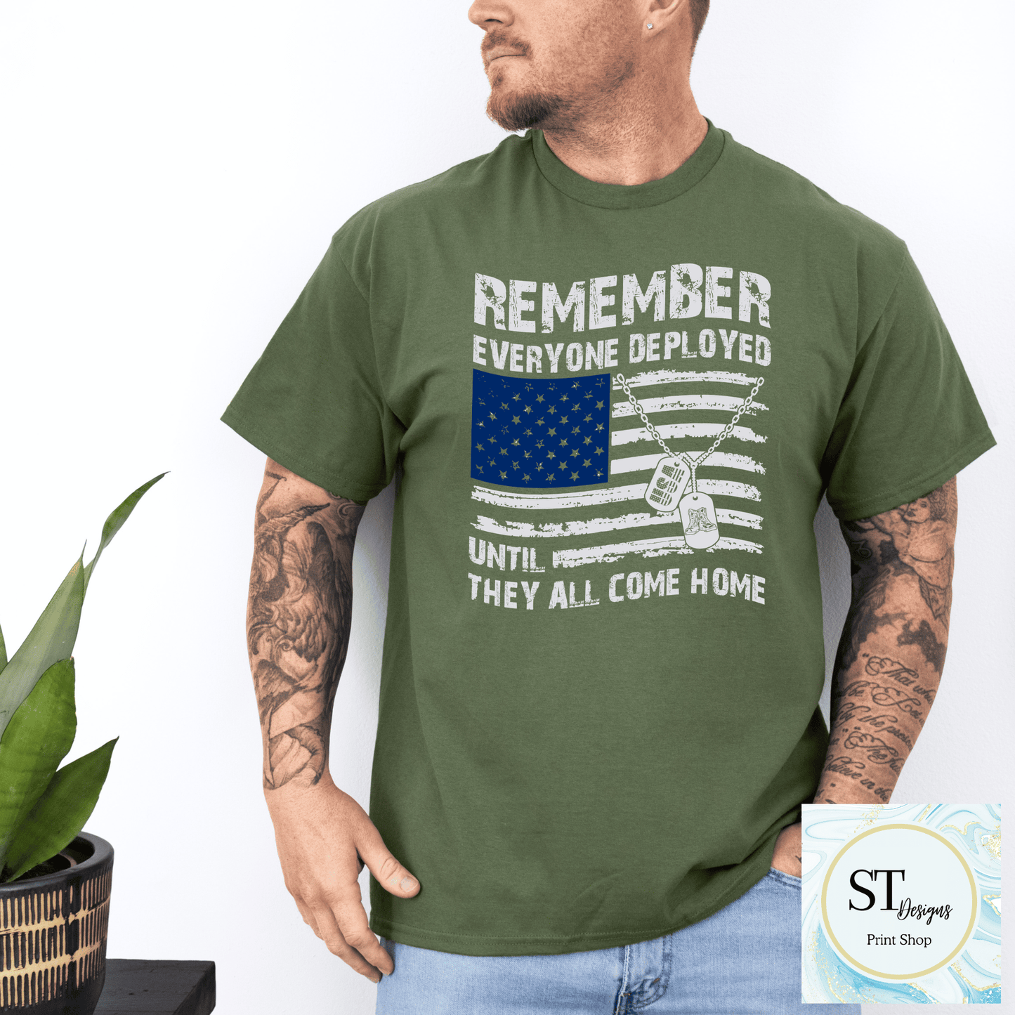 Remember Everyone Deployed Flag Style