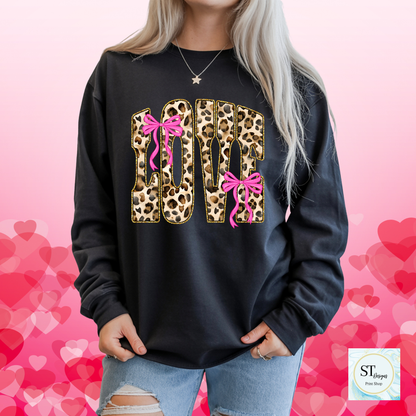 Cheetah Print Love with Bow