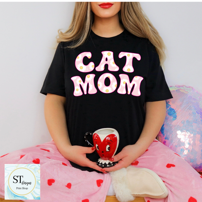 Pink Daisy Cat Mom