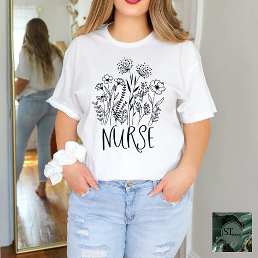 Nurse Floral Black