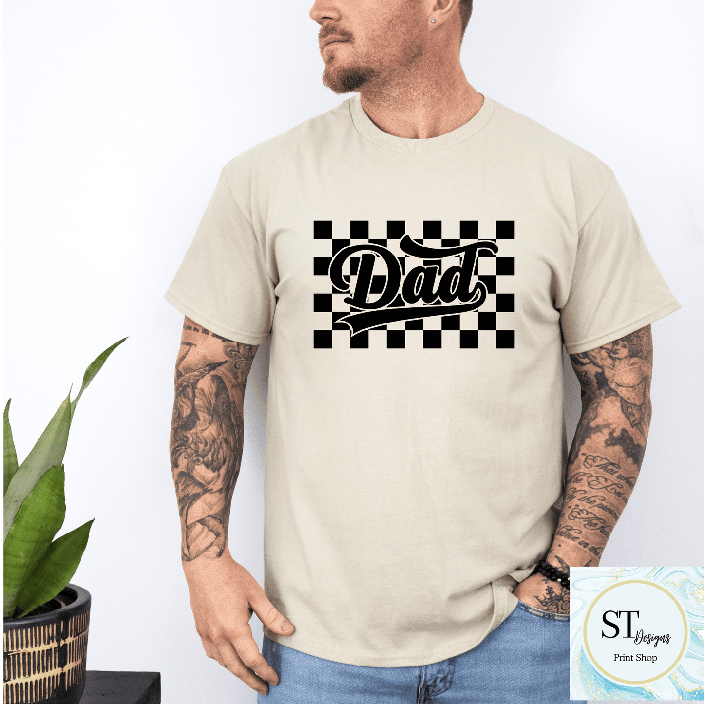 Checkered Dad Black