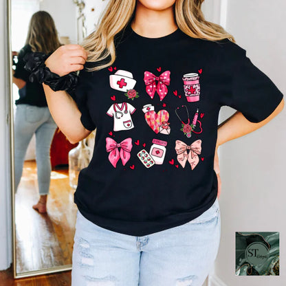 Nurse Collage Hearts and Bows