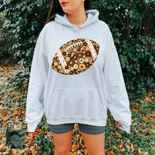Brown Floral Football