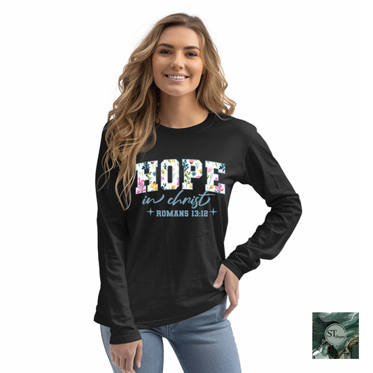 Floral Bible Verse Quotes Colorful T-shirt and Long sleeve options unisex fit