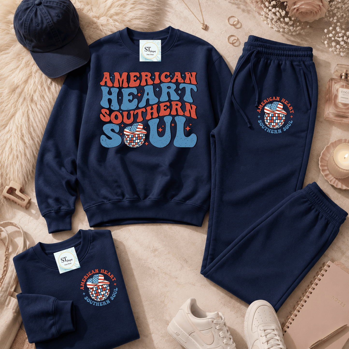 American Heart Southern Soul Sweatshirt or Joggers