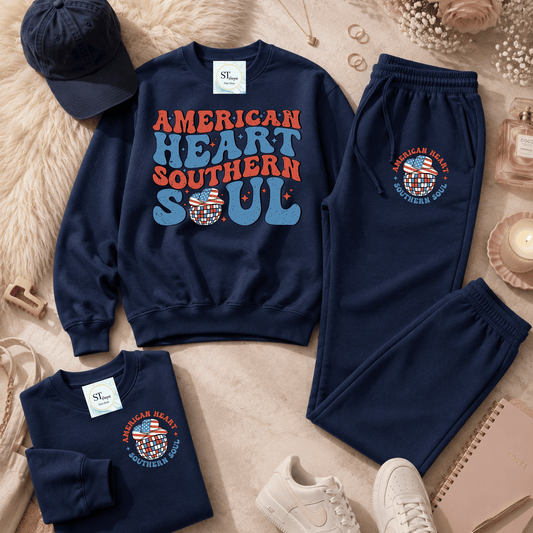 American Heart Southern Soul Sweatshirt or Joggers