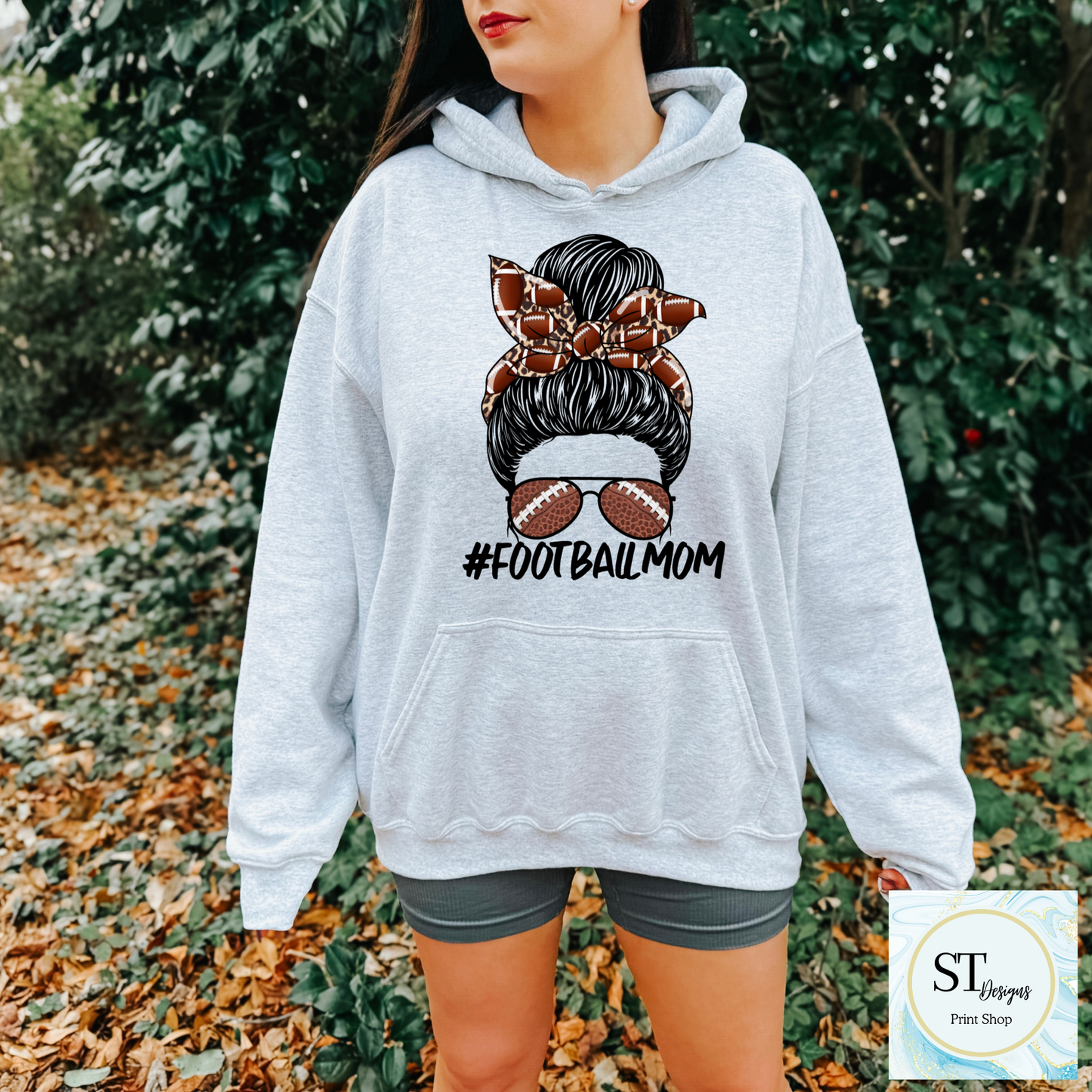 Football Mom Messy Bun