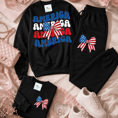 America Bow Sweatshirt or Joggers