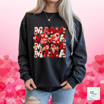 Faux Patch Valentines Mama