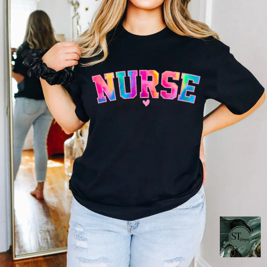 Nurse Varsity Tie-dye