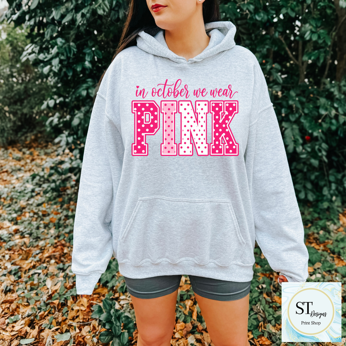 October Pink Varsity Graphic Tee