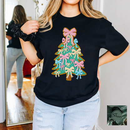 Christmas Tree bows Faux Yarn