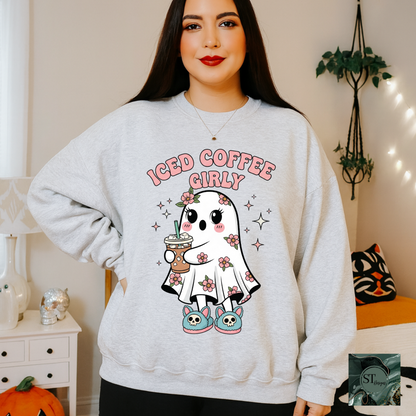 Iced Coffee Ghost with slippers