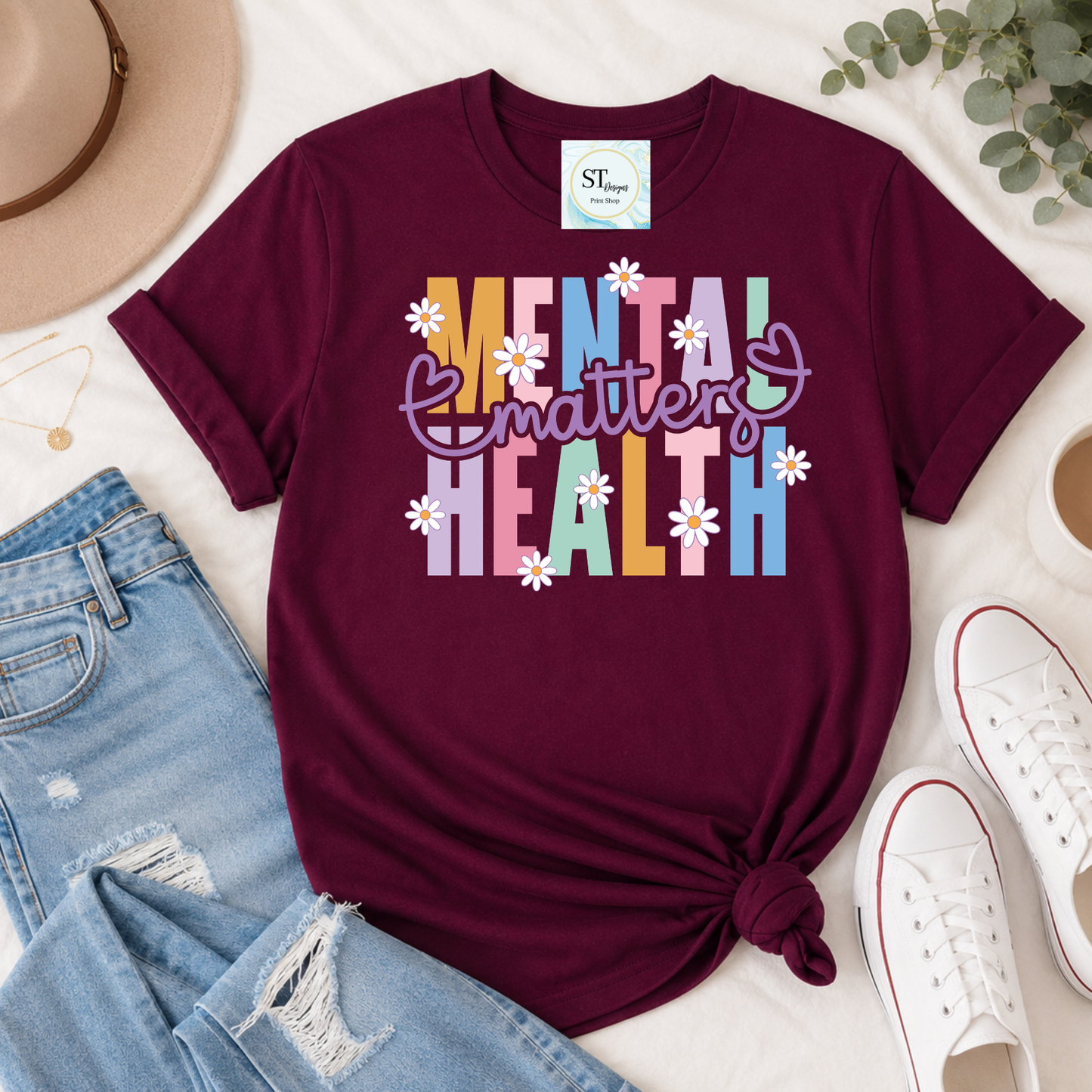 Mental Health Matters Daisy Graphic Tee