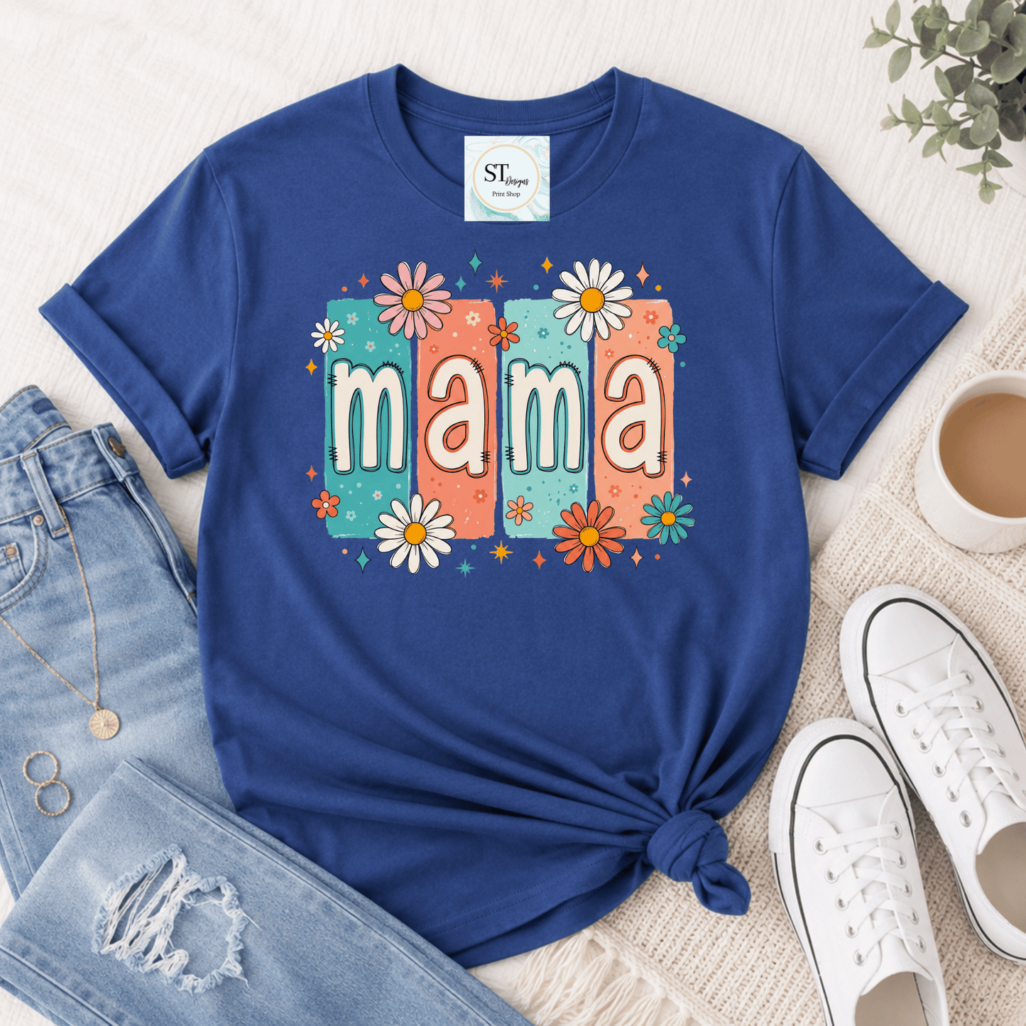 Retro Floral Mama Design