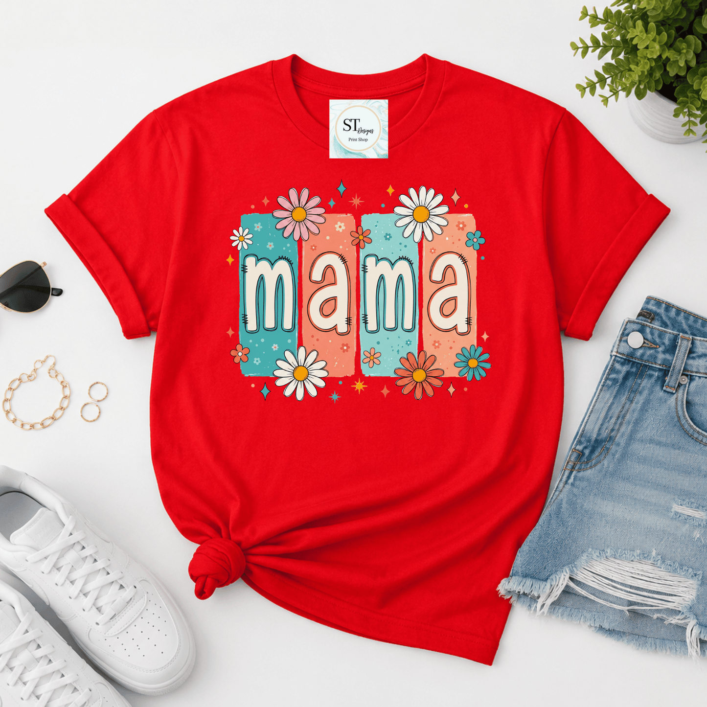Retro Floral Mama Design
