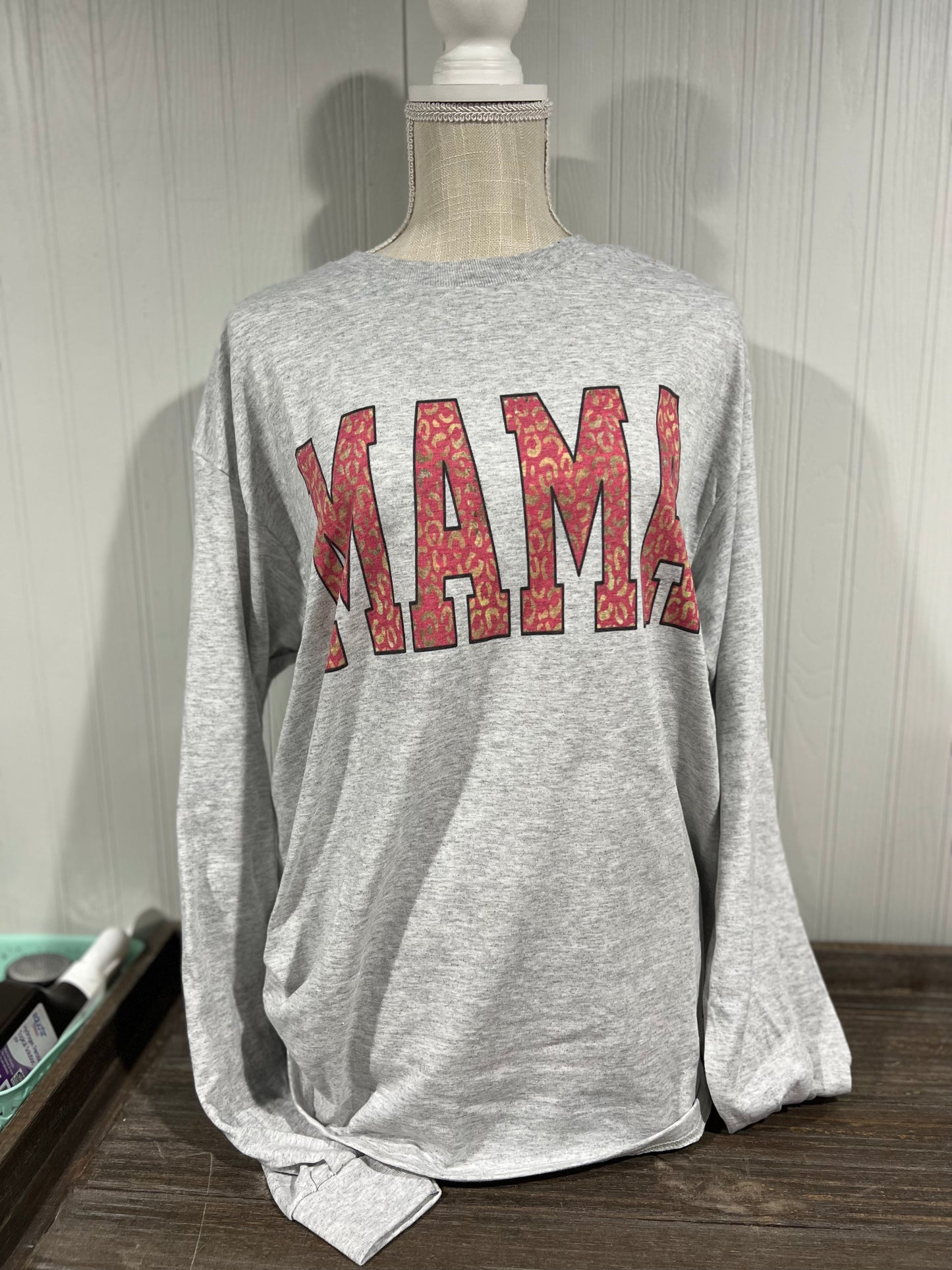 MAMA Varsity Tee-Long Sleeve-Crewneck