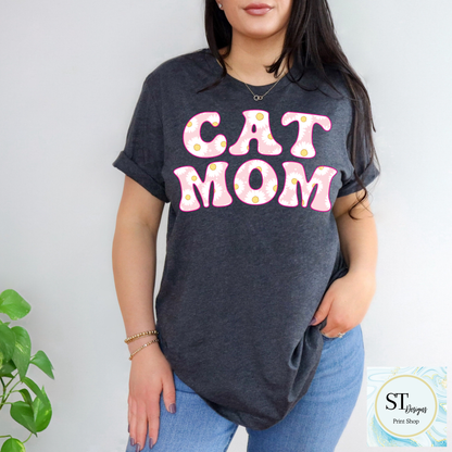 Pink Daisy Cat Mom