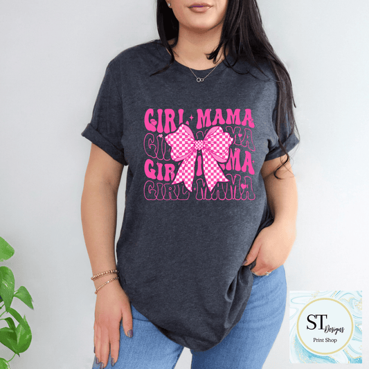 Girl Mama-Pink Bow