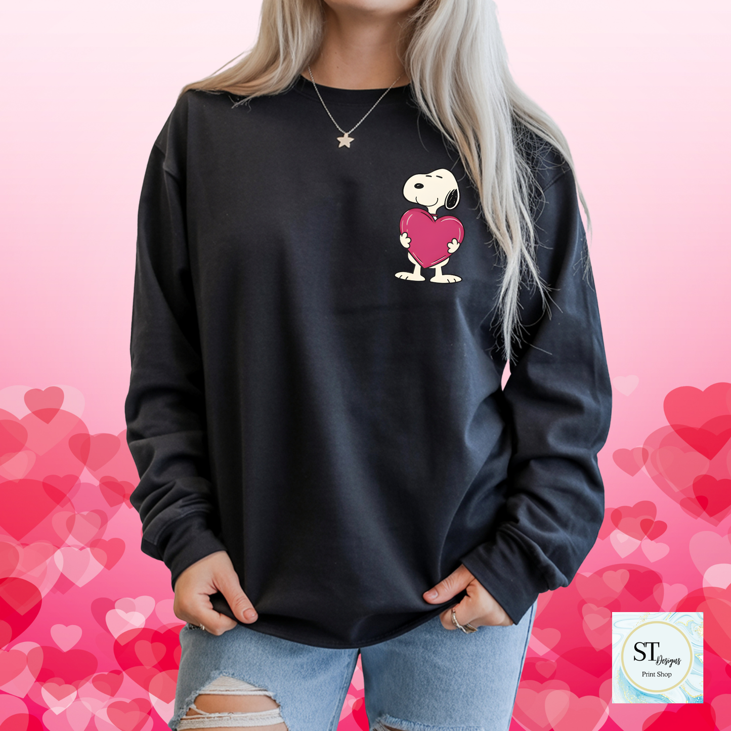 Cute Dog Valentines Stamp