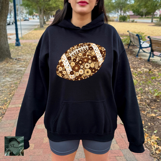Brown Floral Football