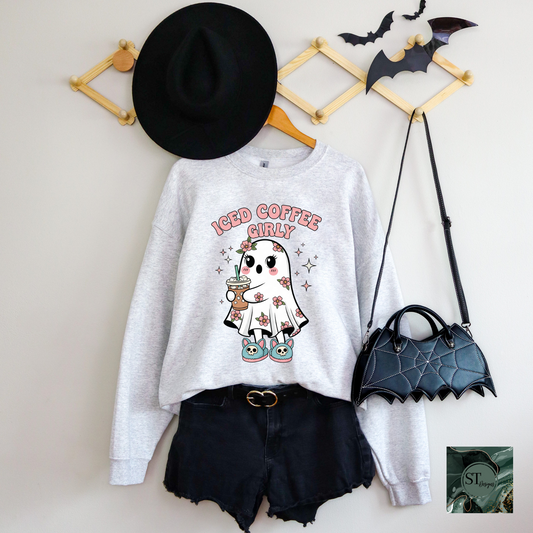 Iced Coffee Ghost with slippers