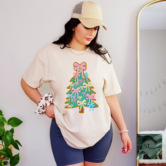 Christmas Tree bows Faux Yarn