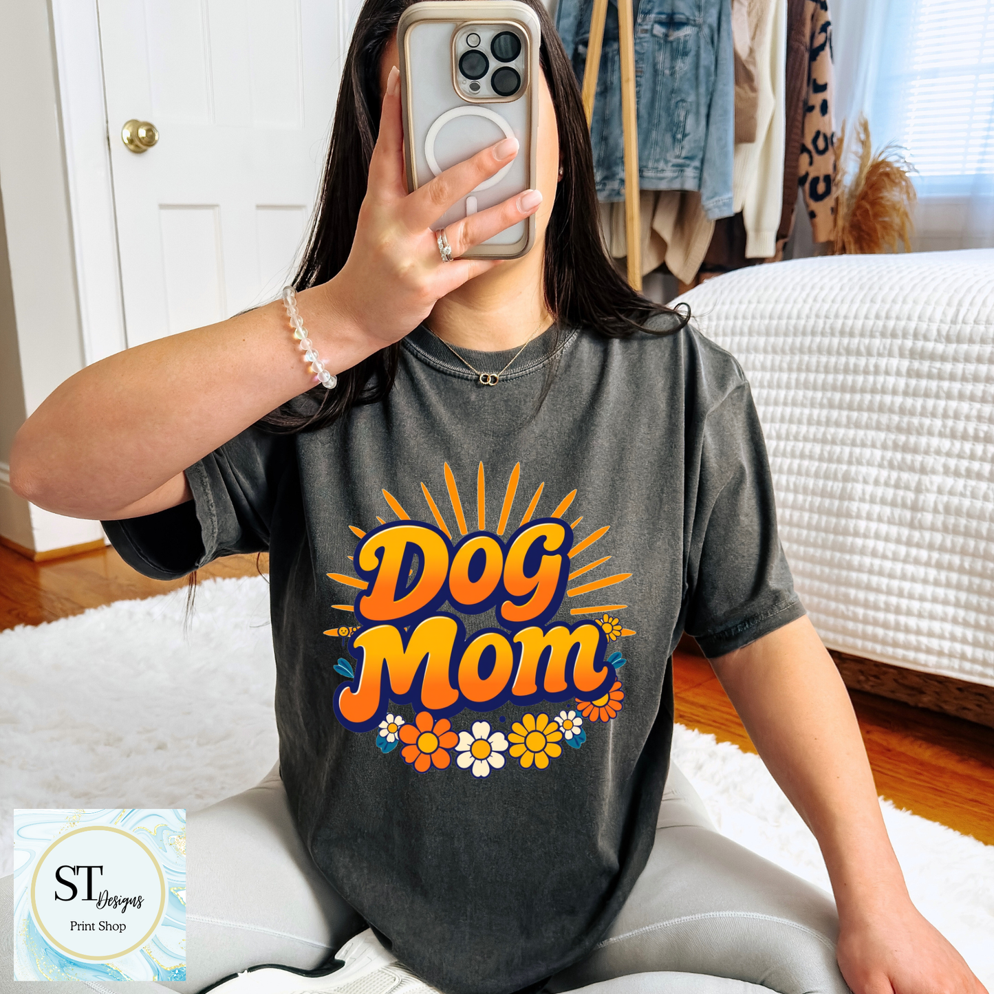 Retro Dog Mom Graphic Apparel