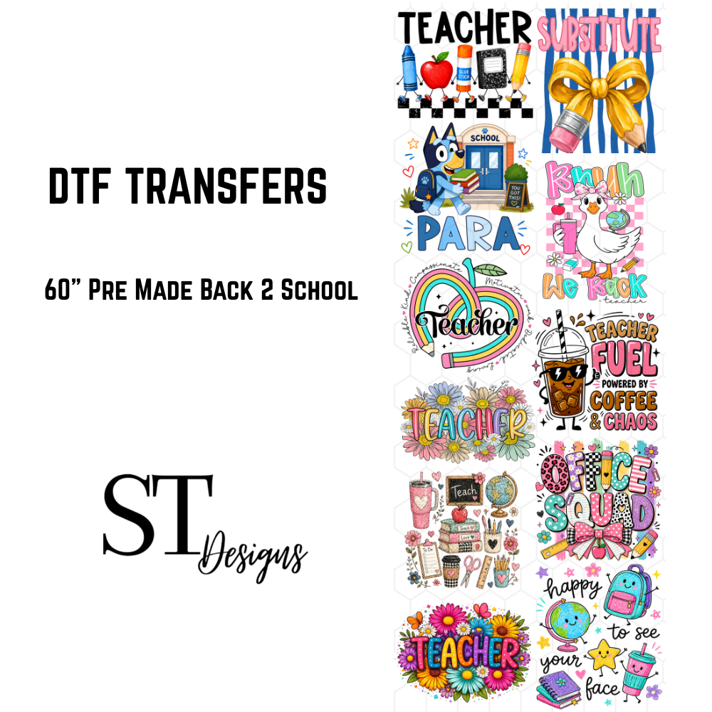 Back 2 School Premade 60" Gangsheet