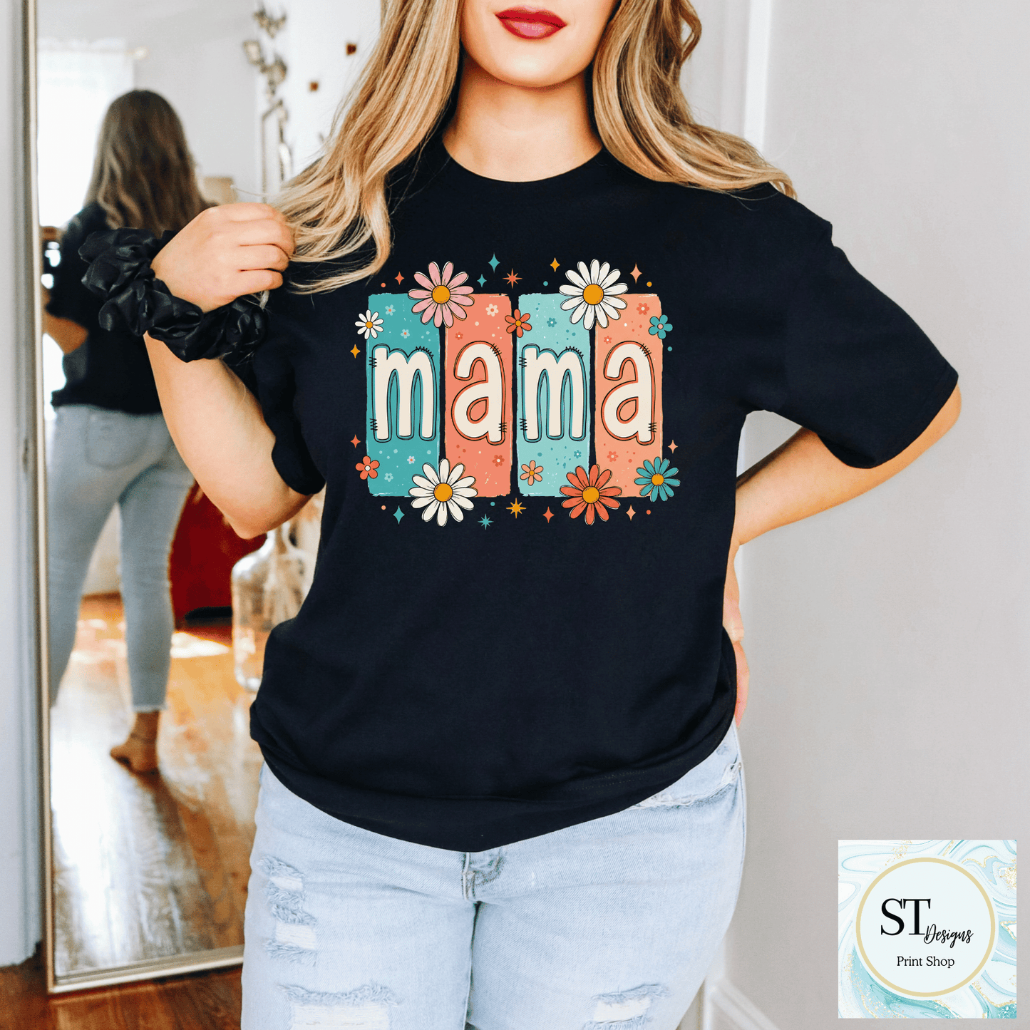 Retro Floral Mama Design