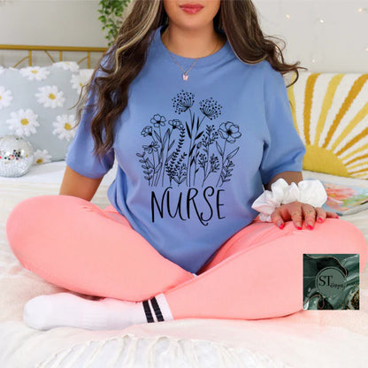 Nurse Floral Black