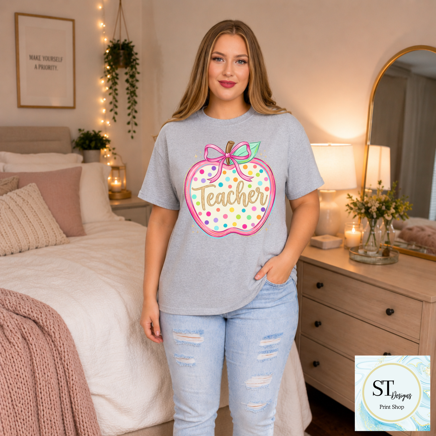 Preppy Teacher Apple