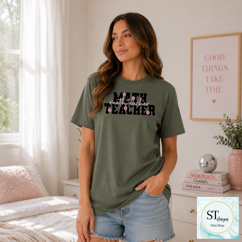 Math Teacher Graphic T-Shirt | Cute Math Teacher Shirt | Back to School Teacher Tee | Math Educator Gift | Unisex S-5XL