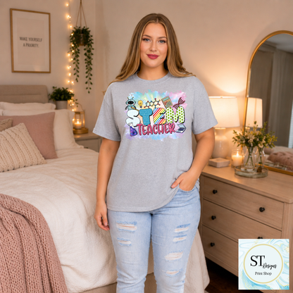 STEM Teacher Graphic Crewneck Sweatshirt | Science, Technology, Engineering & Math Teacher Sweatshirt | Unisex S-5XL