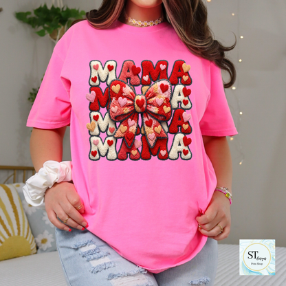 Faux Patch Valentines Mama