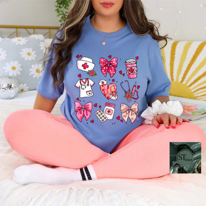 Nurse Collage Hearts and Bows