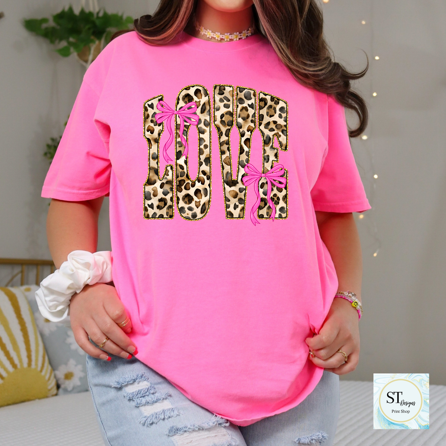 Cheetah Print Love with Bow