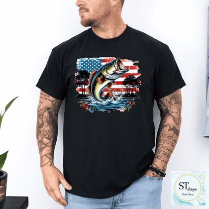 Patriotic Bass Fishing