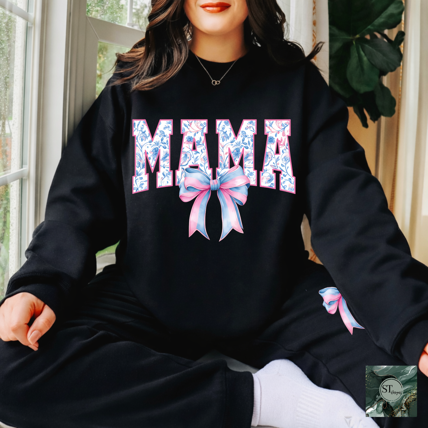 Cotton Candy Mama Bow Sweatshirt or Joggers