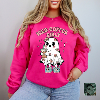 Iced Coffee Ghost with slippers