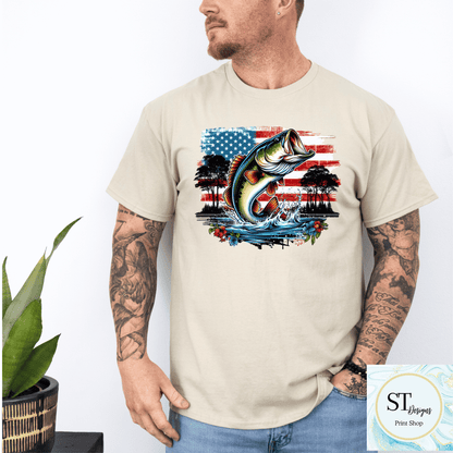 Patriotic Bass Fishing