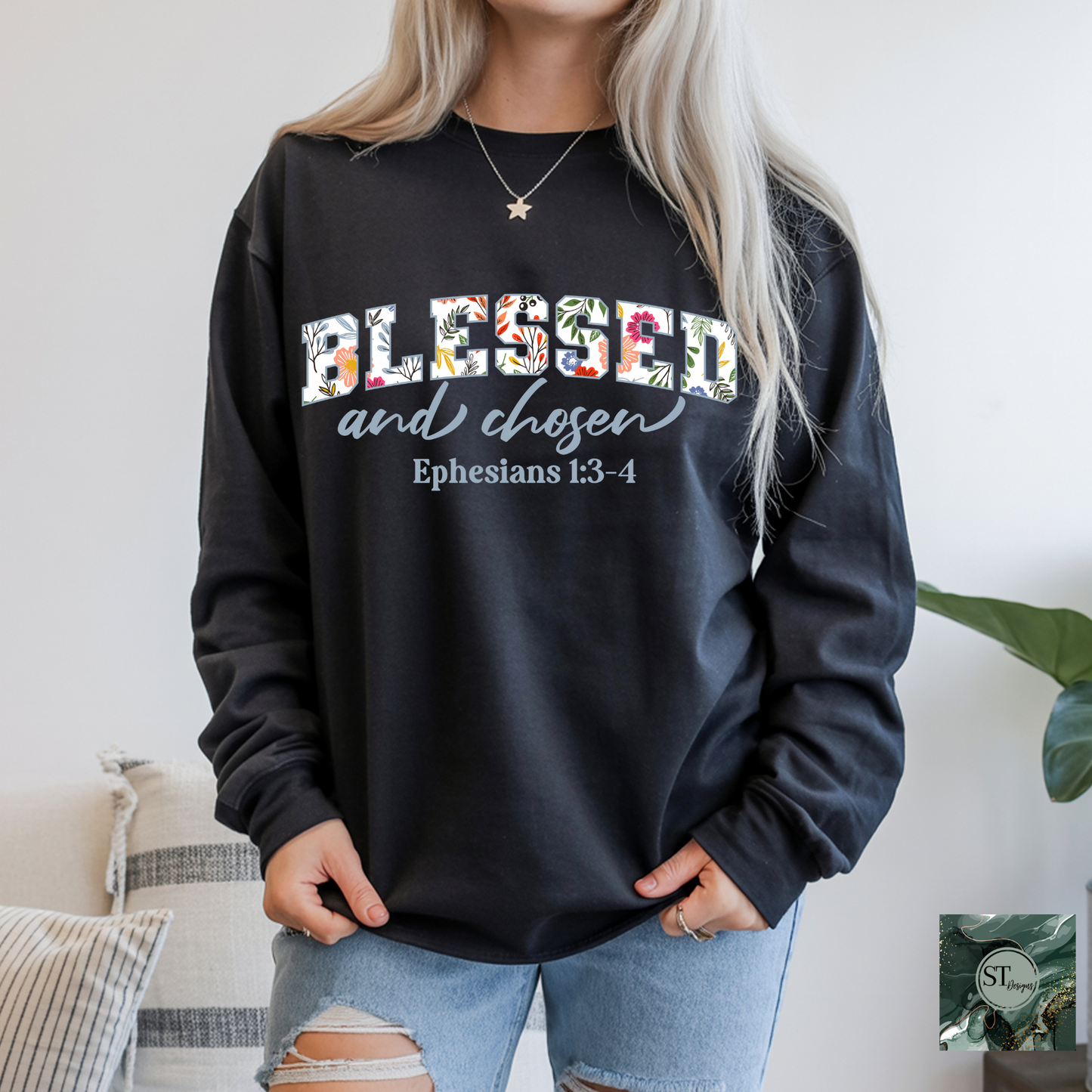 Floral Bible Verse Quotes Colorful T-shirt and Long sleeve options unisex fit