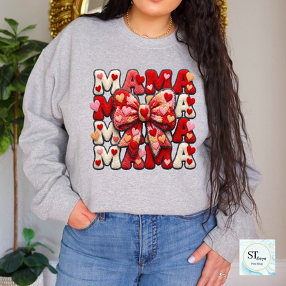 Faux Patch Valentines Mama