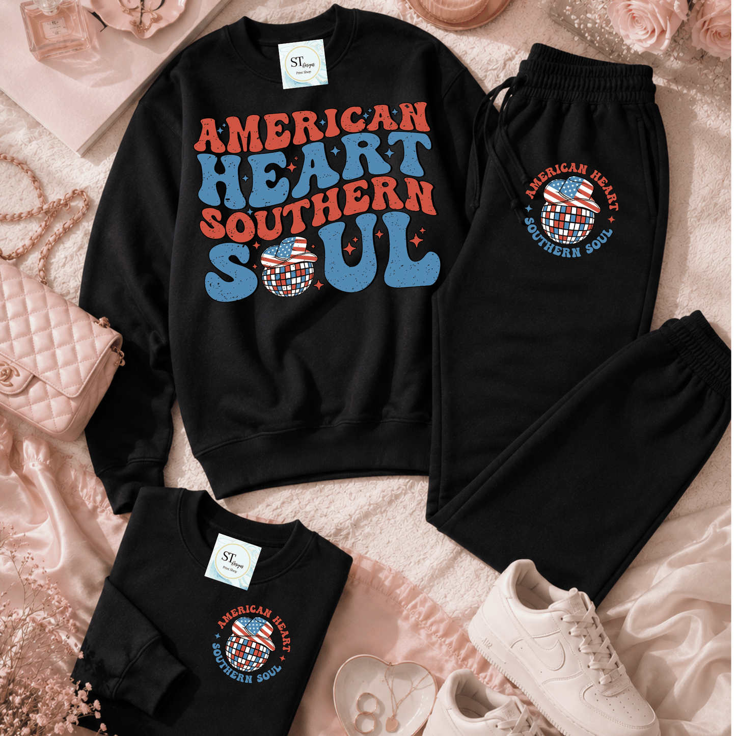 American Heart Southern Soul Sweatshirt or Joggers