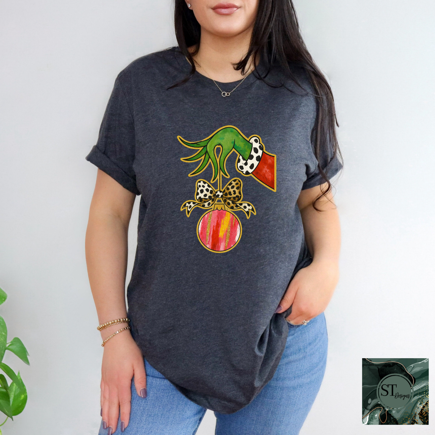 Green Hand Christmas Ornament