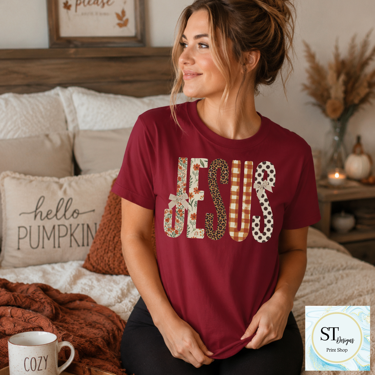 Fall Jesus Patchwork Faith
